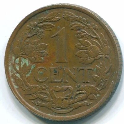 1 CENT 1959 NETHERLANDS ANTILLES Bronze Fish Colonial Coin #S11049C - Image 1 of 3