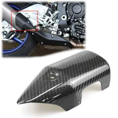 For MT10 2016-2021 3K Carbon Fiber Exhaust Muffler Pipe Cover Heat Shield - Imagem 1 de 4