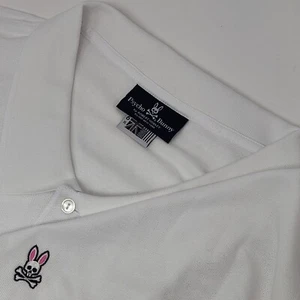 Psycho Bunny Herren 6XL weiß Pima Baumwolle klassisch Kurzarm Golf Polo neu - Bild 1 von 5