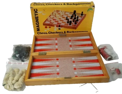 VTG  3 Games in 1 Box Cardinal Magnetic Chess/Checkers & Backgammon Game Set - Image 1 of 4