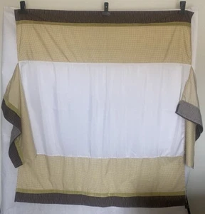 Disney Baby Crib skirt, Dust Ruffle Stripe, Brown, Green, White Gingham - Picture 1 of 17