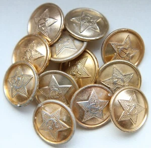 USSR / Russia - 12 Soviet Army Military Tunic Uniform Buttons 22 mm - Picture 1 of 7