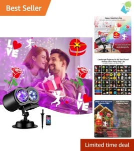 Easy Install Valentine Projector Lights - Brighter 2024 LED & Adjustable Angle - Picture 1 of 8