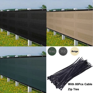 3 4 5 6'x50' Fence Privacy Screen, Backyard Fabric Mesh Tarp Garden Windscreen - Picture 1 of 16