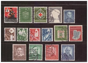 BRD Jahrgang  1953 komplett   Michel Nr. 162 - 176 gestempelt - Bild 1 von 1