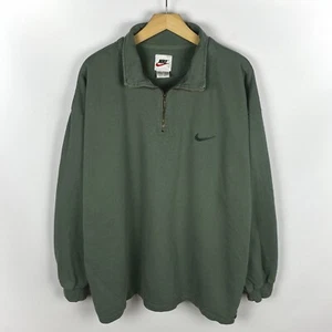 Vintage Nike Herren 1/4 Zip Sweatshirt hellgrün Gr. XL Streetwear Hype 90’s - Bild 1 von 22