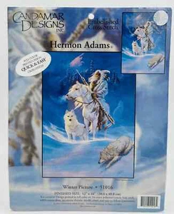 Candamar Designs WINTER PICTURE Cross Stitch Kit Hermon Adams Sealed 1999 - Picture 1 of 5