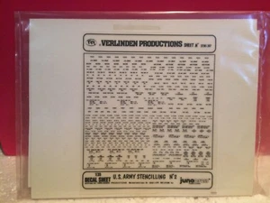 VERLINDEN SUPERBE DECALCOMANIE US ARMY STENCILLING N°2 NEUF SOUS BLISTER - Picture 1 of 1