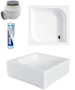 kleine Duschwanne Duschtasse 70 x 70 x 16,5 cm Dusche Ares Ablauf Silikon GRATIS - Bild 1 von 6