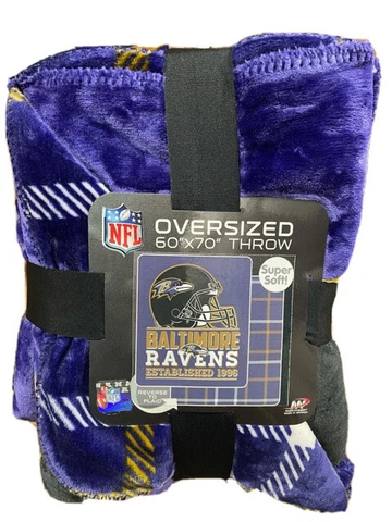 Baltimore Ravens Over-Sized 60"x 70" Reversible Throw NFL Licensed Free Shipping Cover
