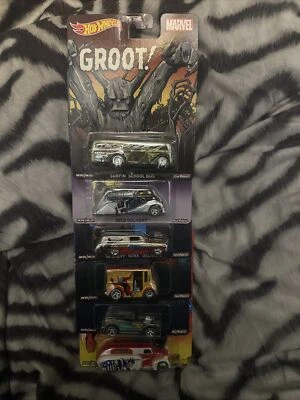 HOT WHEELS NOSTALGIA MARVEL 2014 Complete  Set Of 6 Real Riders - Image 1 of 4