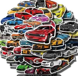 5 Pcs Vinyl cool car Sticker for Water Bottle Decals assorted colors - Picture 1 of 1