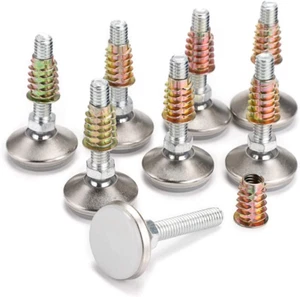 Ownmy 8 PCS Adjustable Swivel Leveling Feet Leveling Legs, Heavy Duty Furniture - Picture 1 of 7
