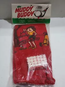 NEU VINTAGE CANNON MUDDY BUDDY GOLFTUCH ROT MÄDCHEN GRAFIKEN & ANGEBRACHTER PINSEL USA - Bild 1 von 6