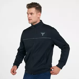 Under Armour Project Rock Men's Size S Small Track Jacket Black #001 - Picture 1 of 6