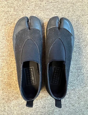 Zapatos sin cordones Mason Margiela Tabi bajos de lona negros EU35 US5 Jp22 nuevos Foto 1 de 4