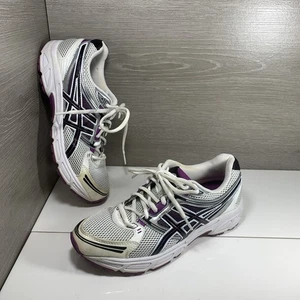 Asics Gel-Contend Damengröße 9 Laufschuhe weiß lila grau schwarz T2F9N - Bild 1 von 12