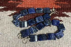 2 Pulseras Cuentas Sodalita Azul/7"-8"(w105-w1) - Imagen 1 de 2