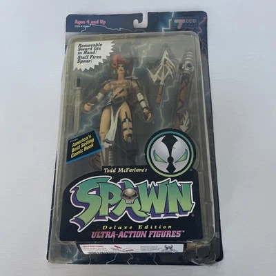 1995 Todd Toys McFarlane’s Angela Spawn Deluxe Edition Ultra ~ Novo na caixa, veja disco - Imagem 1 de 4