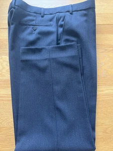 Men’s Marks And Spenser Tailored Cavalry Twill Flat Front Trousers 38w 29L Blue - Picture 1 of 5