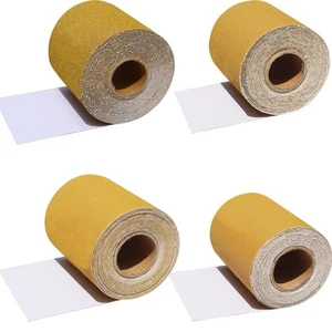 20 Yards Sandpaper Roll Kit for Wood Metal Plastic and Drywall 4 Grits - Picture 1 of 6