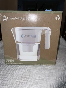 CLEARLY FILTER 8 Cup Pitcher (NEVER USED or OPEN,  Looked At, Still In Bag - Picture 1 of 7