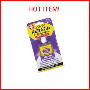 Nail-Aid Keratin 3 Day Growth Nail Treatment & Strengthener, Clear, 0.55 Fl Oz - Picture 1 of 2