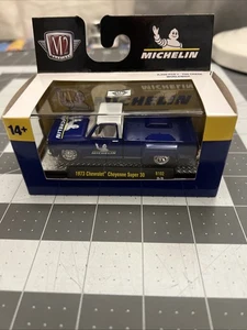 M2 Machines 1/64 Blue Michelin 1973 Chevrolet Cheyenne Super 30 Pickup Truck🔥 - Picture 1 of 1