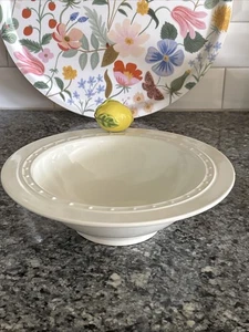 Nora Fleming Retired D6 Baby Bowl Base Pearl Dot Stoneware Serving 9.25" White - Picture 1 of 7