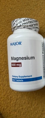 Comprimidos Major Magnesium 500mg 100ct - Fecha de caducidad 02-2027 Foto 1 de 3