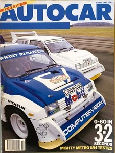 AUTOCAR MAGAZINE 02-APR-86 - Metro 6R4, Porsche 924S, Mazda RX-7, Saab 9000i - Picture 1 of 11