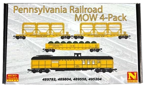 N Scale Micro Trains 983 02 277 Pennsylvania Catenary MOW (4) Car Set - Picture 1 of 3