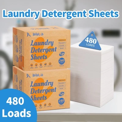 Laundry Detergent Sheets-480 LOADS   - Space-Saving, Hypoallergenic,Travel-Frien - Image 1 of 4