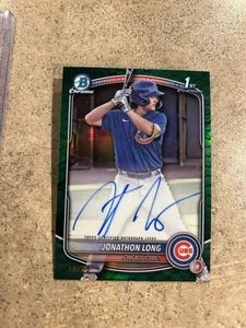 2025 Bowman Chrome Prospects Auto Jonathon Long #BCP-58 1st Green Reptilian /99 - Picture 1 of 2