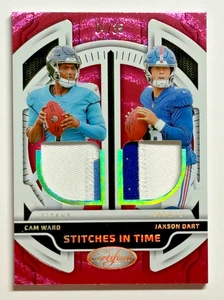 2025 Certified JAXSON DART - CAM WARD RC Stitches In Time Jersey Relic /35 - Bild 1 von 2