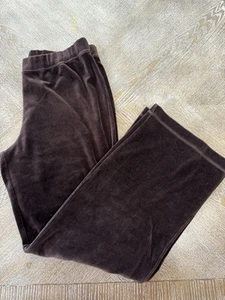 Lauren Ralph Lauren Brown Chenille Pants XL Elastic Waist 36” Inseam 31” Hi-rise - Picture 1 of 7