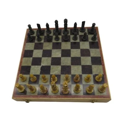 UniDeco 16 Inch Wooden Chess Board Game | Portable Folding Mini Chess Set wit... - Image 1 of 4