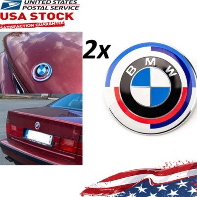 Insignia emblema maletero trasero capó delantero 50 aniversario BMW 82mm+82mm 2 un. Foto 1 de 4