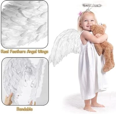 EPN ангельские крылья с ореолом обруч для волос Хэллоуин Xmas вечеринки ангел девочек и мальчиков косплей - Изображение 1 из 4