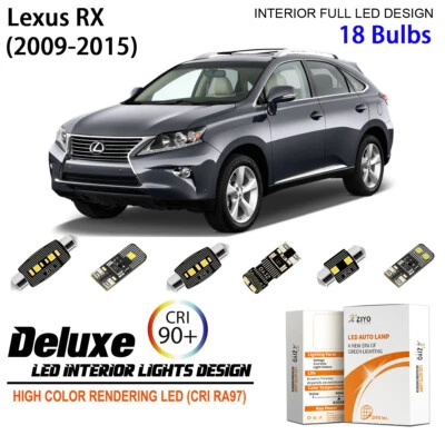 LED Interior Light Kit for Lexus RX 270 350 450 2009-2015 White LED Light Bulbs - Image 1 of 4