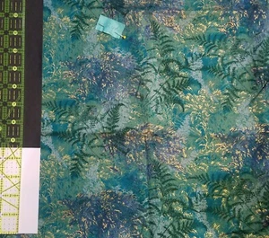 Ferns Foliage Forest Understory Cotton Quilting Fabric Green 2 yards - Picture 1 of 2