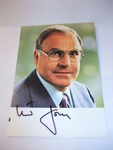 d AK Autogrammkarte Foto mit Original Autogramm Helmut Kohl handsigniert - Bild 1 von 1