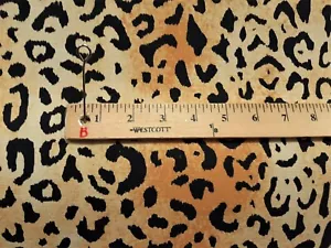 Leopard Print yellow gold & black 100 % cotton duck Upholstery Drapery Fabric - Picture 1 of 4