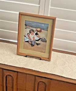 Vtg Mary Cassatt 12x16 The Children at the Seashore Custom Matted Framed Print - Picture 1 of 9