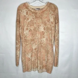 Forever 21 Woman’s Sweater sz Sm Rose Floral Pockets Print High Low Hem  - Picture 1 of 6