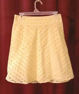 Ann Taylor Size 2 Yellow Floral Lined Flare Skirt Casual/Work/Events - Picture 1 of 6