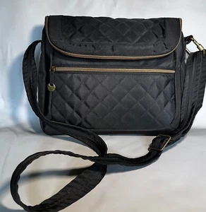 Travelon Quilted Anti-Theft Crossbody Shoulder Bag Black XCOND - Picture 1 of 8