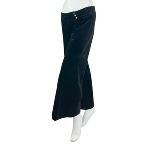 Milly of New York Wide Leg Black Velvet Palazzo Pants Size 8 - Picture 1 of 10
