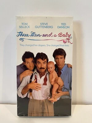 Three Men and a Baby (VHS, 1995) - Tom Selleck - Ted Danson - NEW Foto 1 de 4