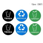 12Pcs 10Cm Pvc Recycle Trash Bin Sticker Vinyl Sticker Decals Garbage Cans De Lt
